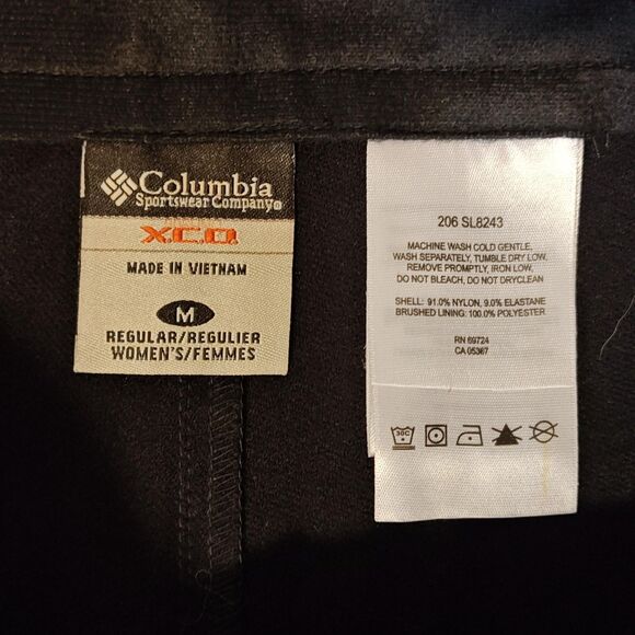 Columbia Softshell Pants Womens Medium Black Water Resistant Stretch SL8243 - Picture 9 of 14
